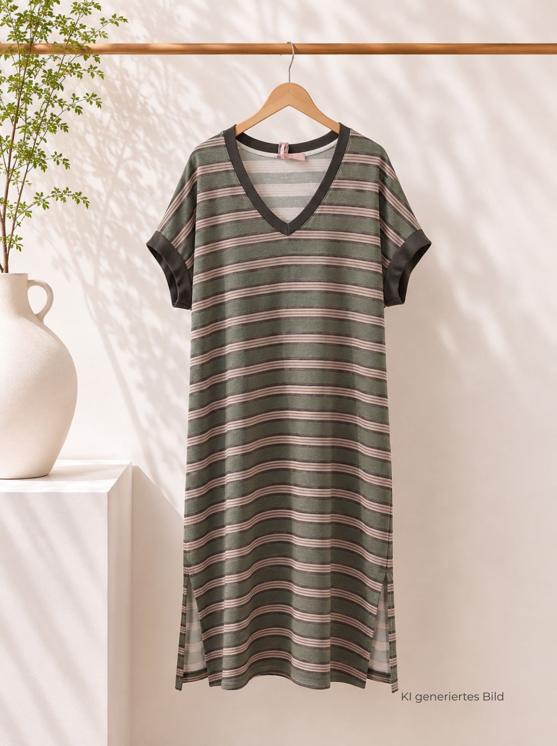 Sweatshirt-Kleid „Lotta“ – Streifenliebe für jeden Tag  – Made in Italy Gr. 34-42
