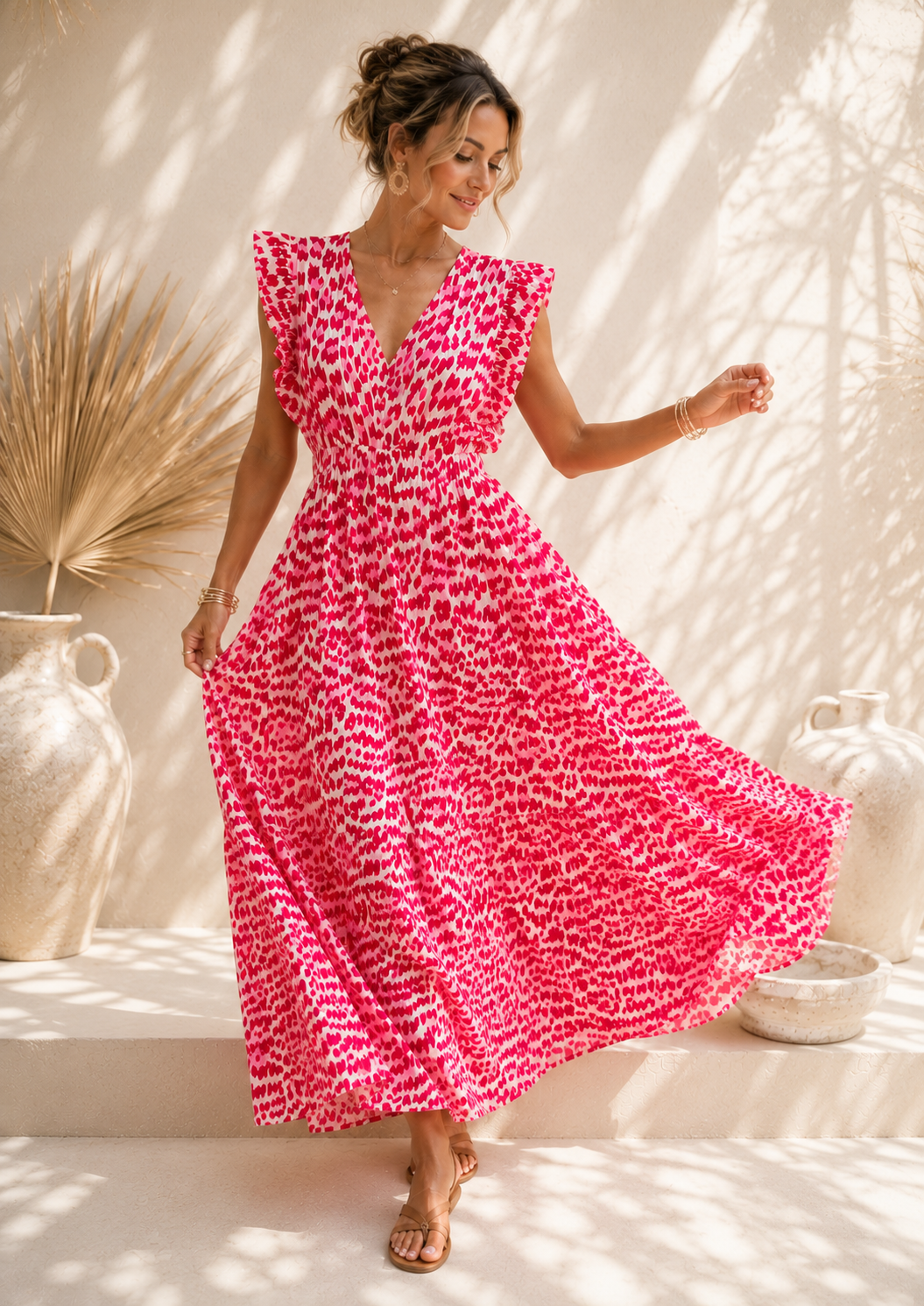 Kleid Arusha – Musselinkleid mit Boho-Charme  – Made in Italy |  tragbar bis Größe 42/44