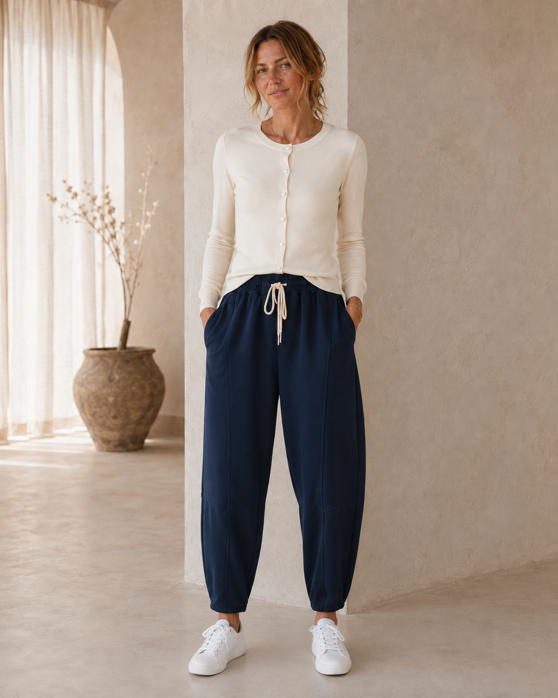 Ballon-Jogpant Amaris – lässige Basic Pants für jeden Tag Made in Italy 34-42/44