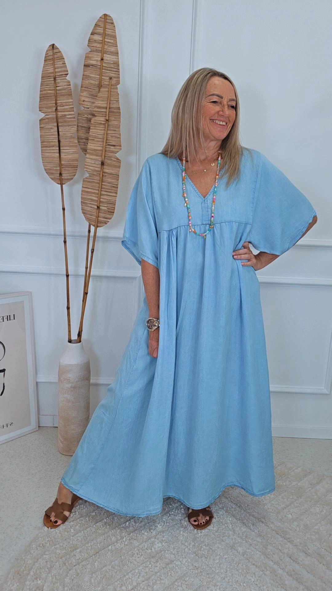 JEANSKLEID OVERSIZE DRESS MAURITIUS LYOCELL Kleid Made in Italy 34-44/46
