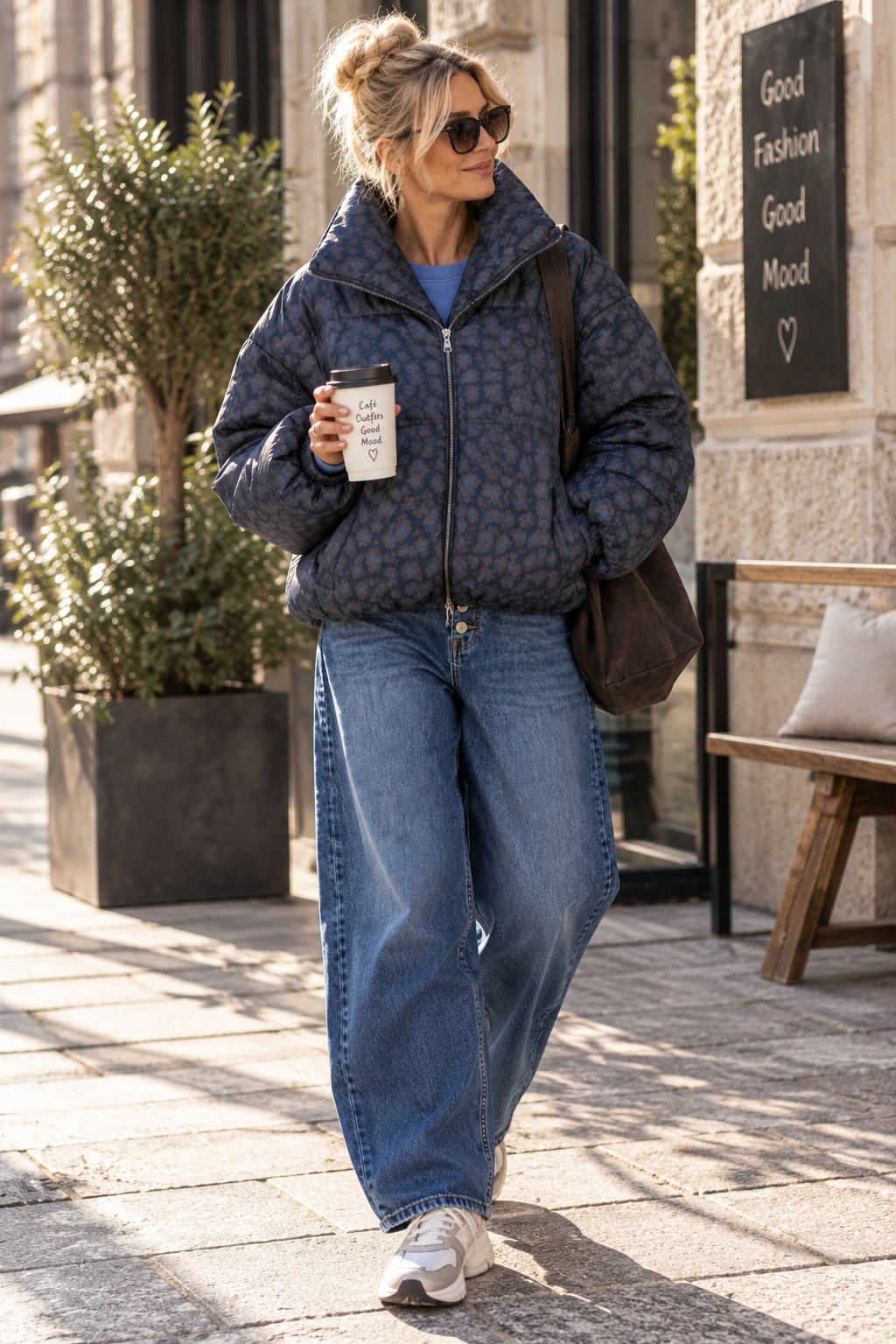 Jacke Puffy Monika LEO – lässiger Allrounder für die Übergangszeit Made in Italy 34-42