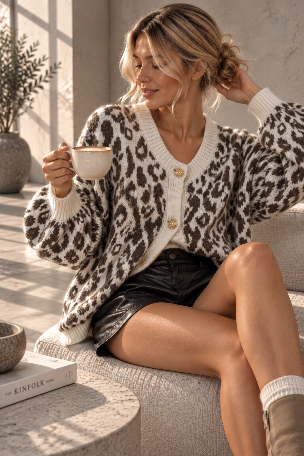 SJ0117 – Leo Strickjacke mit goldfarbenen Knöpfen I 36-46 I Made in Italy