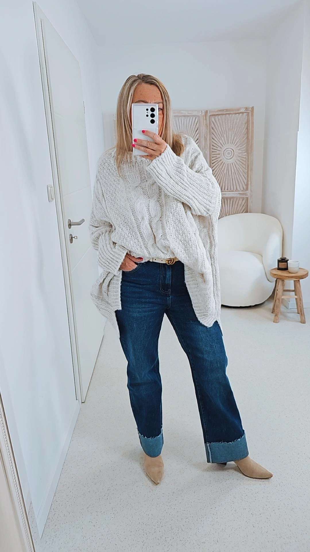 STRICKPULLOVER ZOPFMUSTER TARA Oversize Pullover Made in Italy 36 - 48/50 STRICKPULLOVER ZOPFMUSTER TARA Oversize Pullover Made in Italy 36 - 48/50