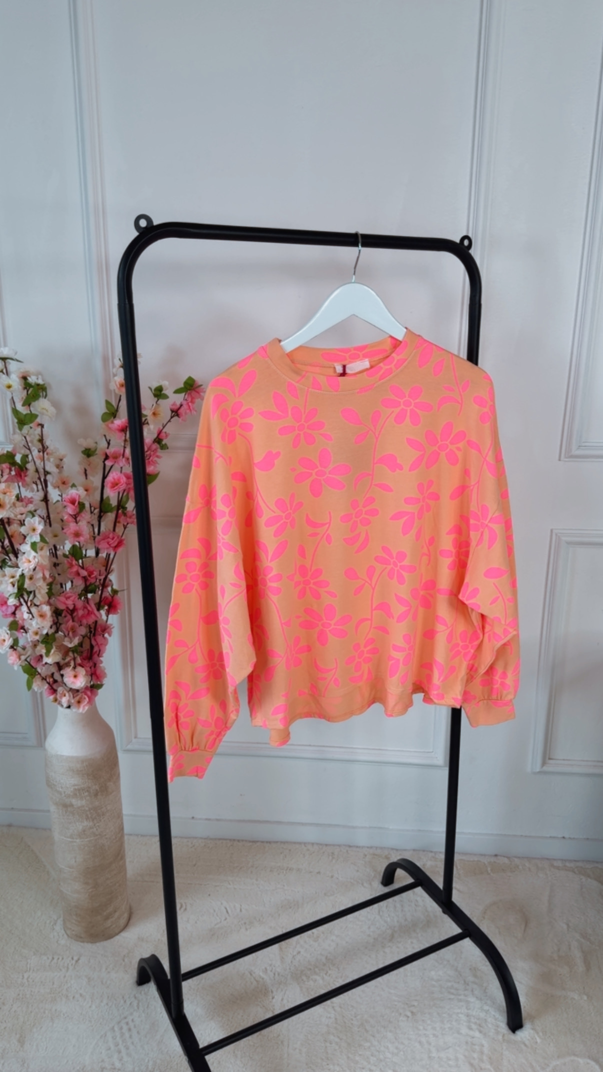 🌼✨ Sweatshirt Maravella Blumen Made in Italy 34-42