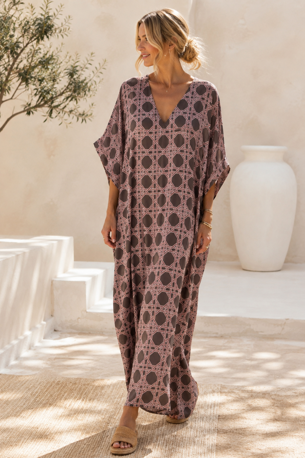 Exklusives Kleid Chiara – Made in Italy – mit Seide – Gr. 34 bis ca. 42/44
