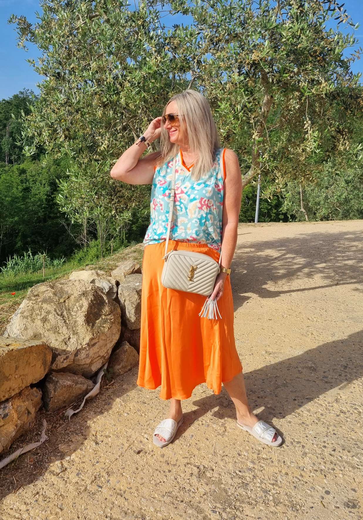 EDLER SATIN SKIRT SABRINA ORANGE Silk Seiden Mix Rock Made in Italy 34-40/42 EDLER SATIN SKIRT SABRINA ORANGE Silk Seiden Mix Rock Made in Italy 34-40/42