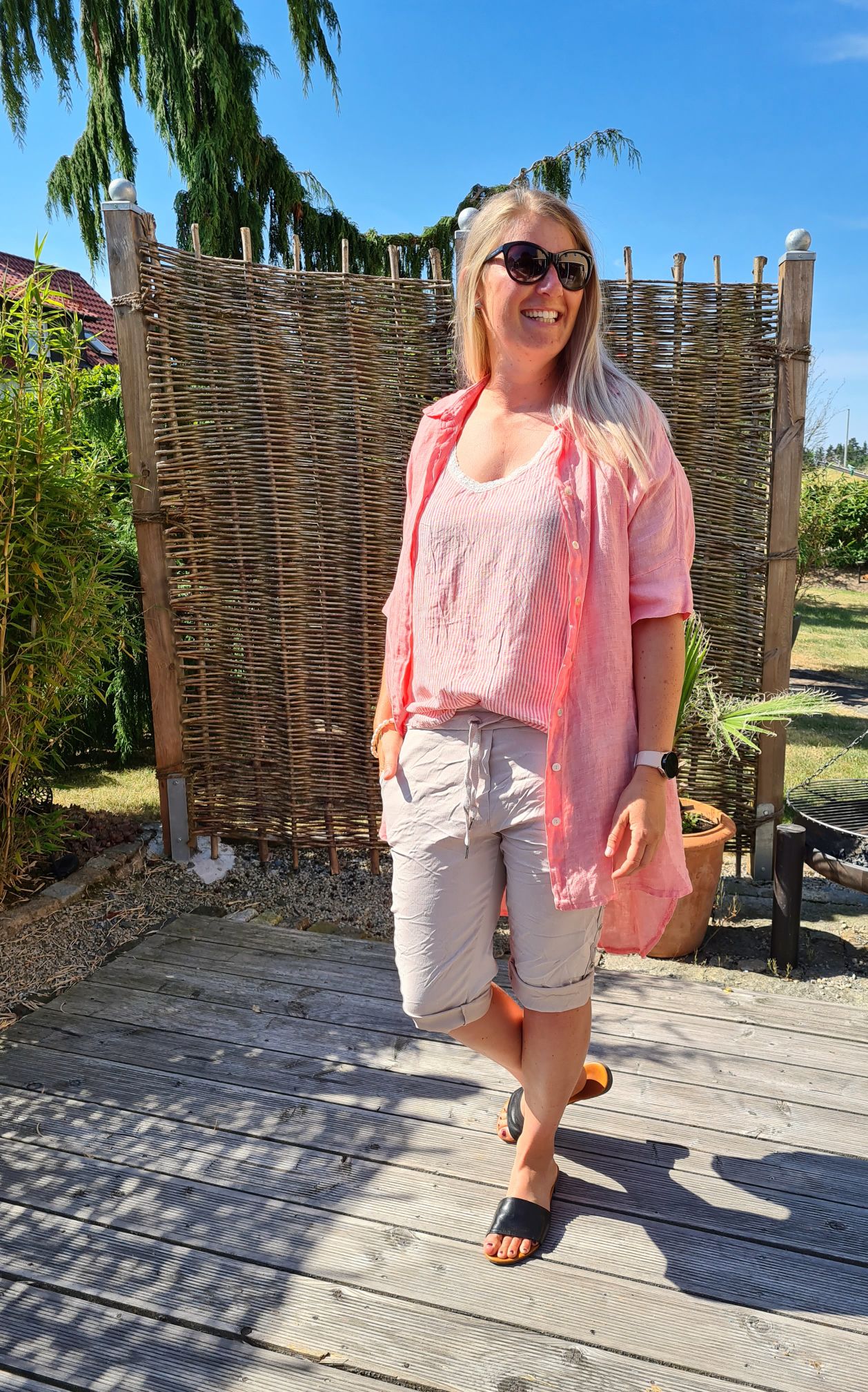 LINEN TUNIKA AREZZO LONG KORALLE Leinen Bluse Kleid Made in Italy 34-42 Longbluse LINEN TUNIKA AREZZO LONG KORALLE Leinen Bluse Kleid Made in Italy 34-42 Longbluse