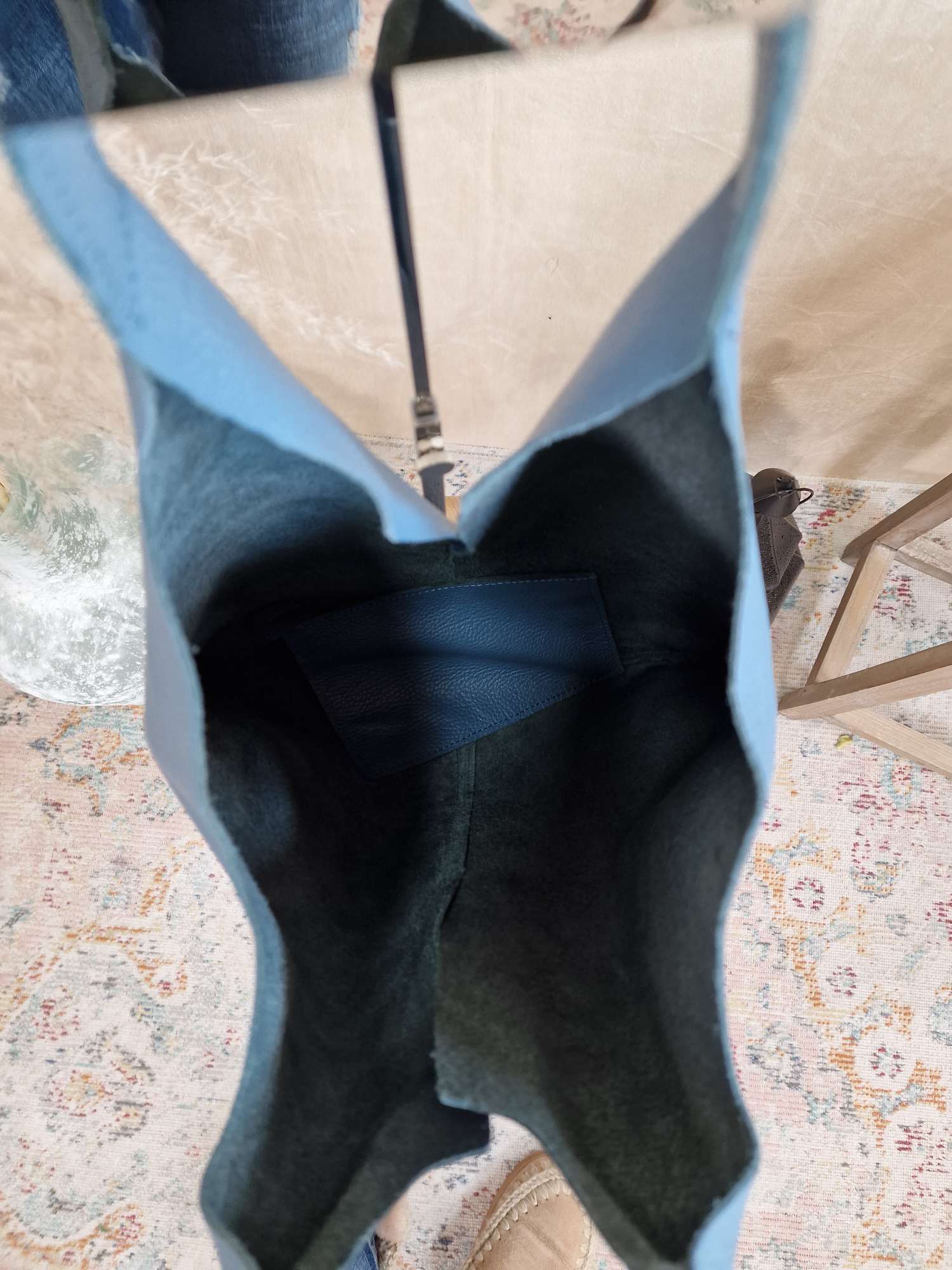LEDER SHOPPER ADAM JEANSBLAU Made in Italy Echtleder Tasche Schultertasche versch. Farben LEDER SHOPPER ADAM JEANSBLAU Made in Italy Echtleder Tasche Schultertasche versch. Farben