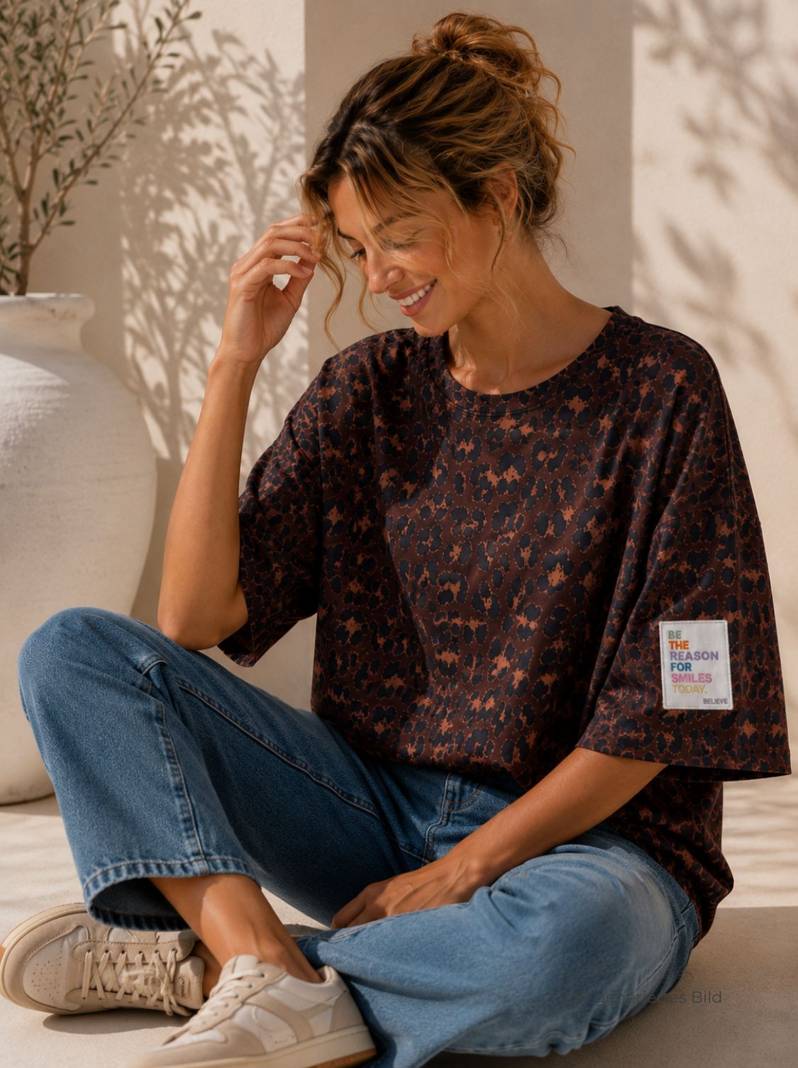 Buttersoft-Shirt „CLARA“ Made in Italy passt bis Gr. 44 Leo