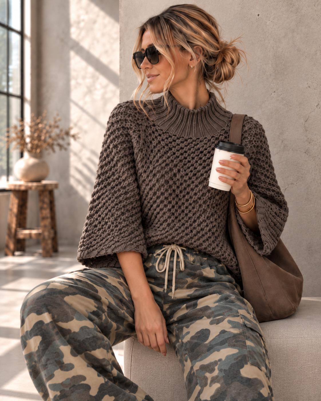 Strickpullover mit Stehkragen I SP0153 I 34-40/42 I Made in Italy
