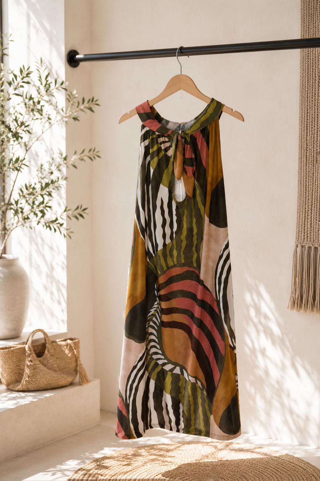 Kleid Marella – Sommerkleid mit grafischem Print Made in Italy Gr, 34-42