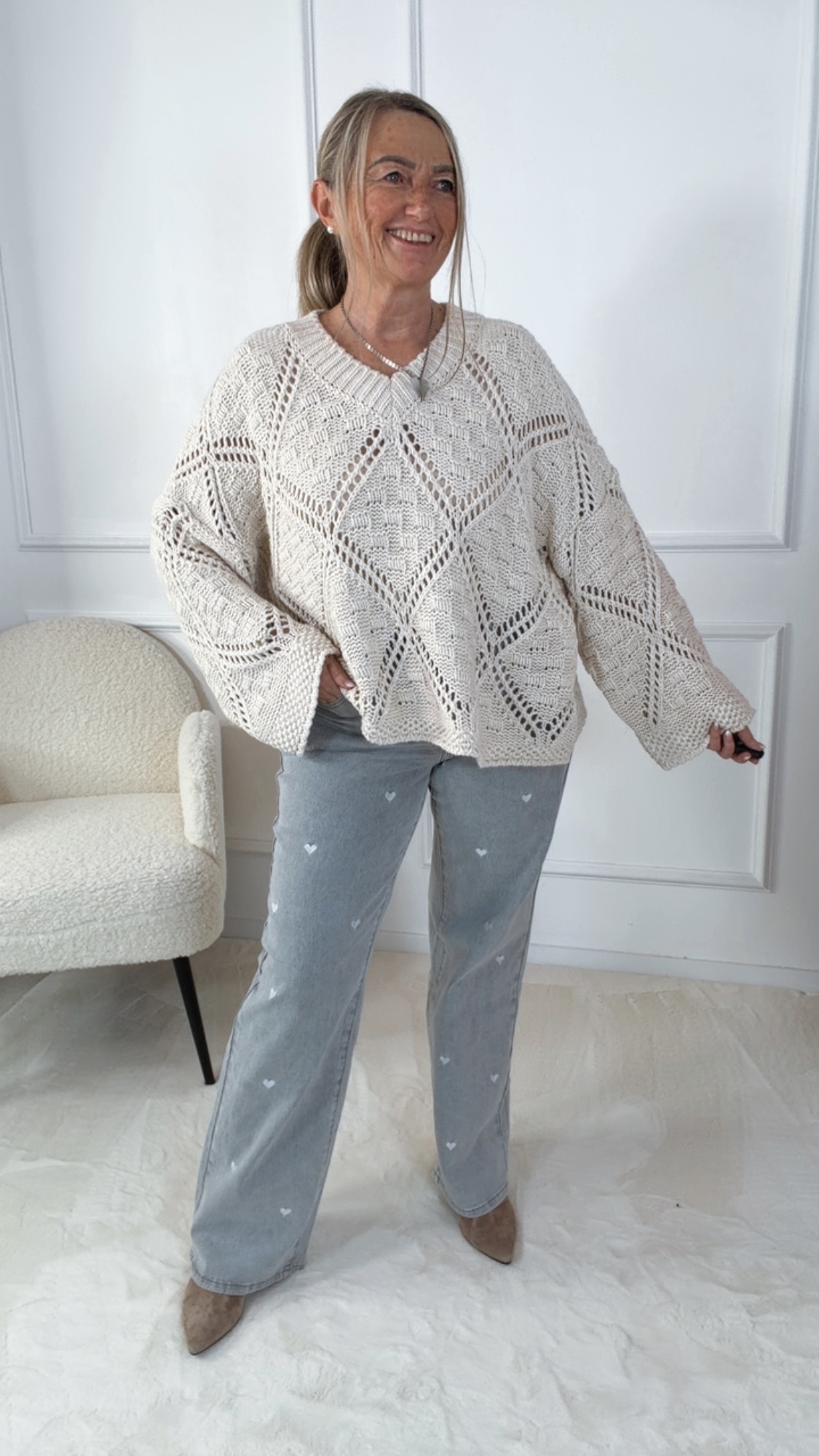 LOCHSTRICK PULLOVER CINDY 34-44 Made in Italy