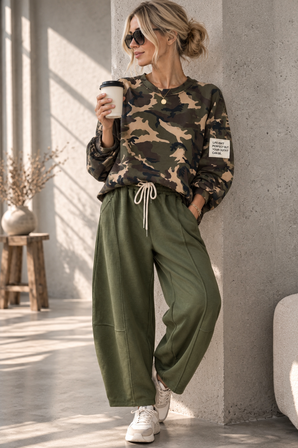 Ballon-Jogpant Amaris – lässige Basic Pants für jeden Tag Made in Italy 34-42/44