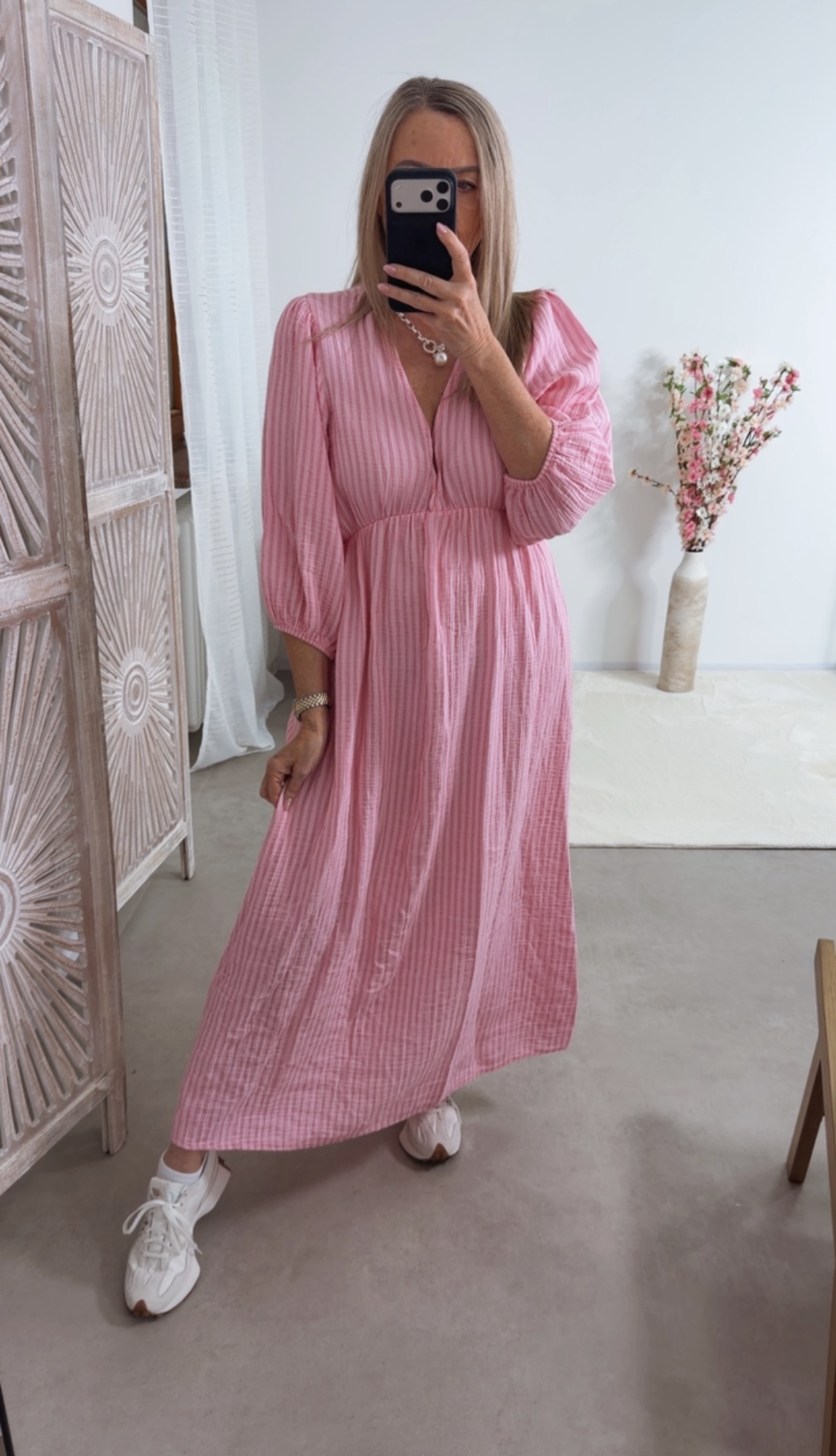 MUSSELIN  KLEID HANNAH STRIPES 34 - 42 Made in Italy