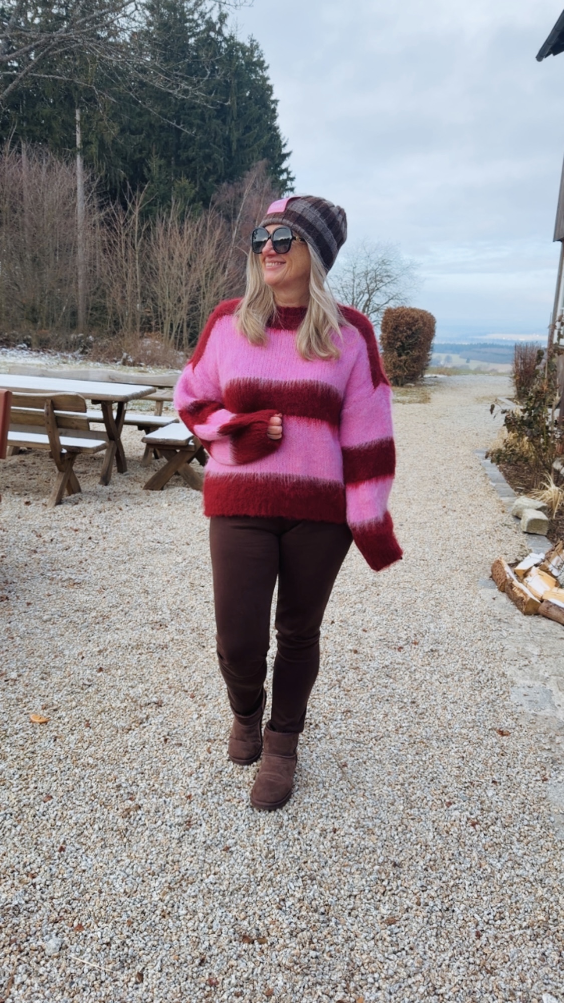 KUSCHELIGER PULLOVER SVENJA mit Blockstreifen 34-42 Made in Italy