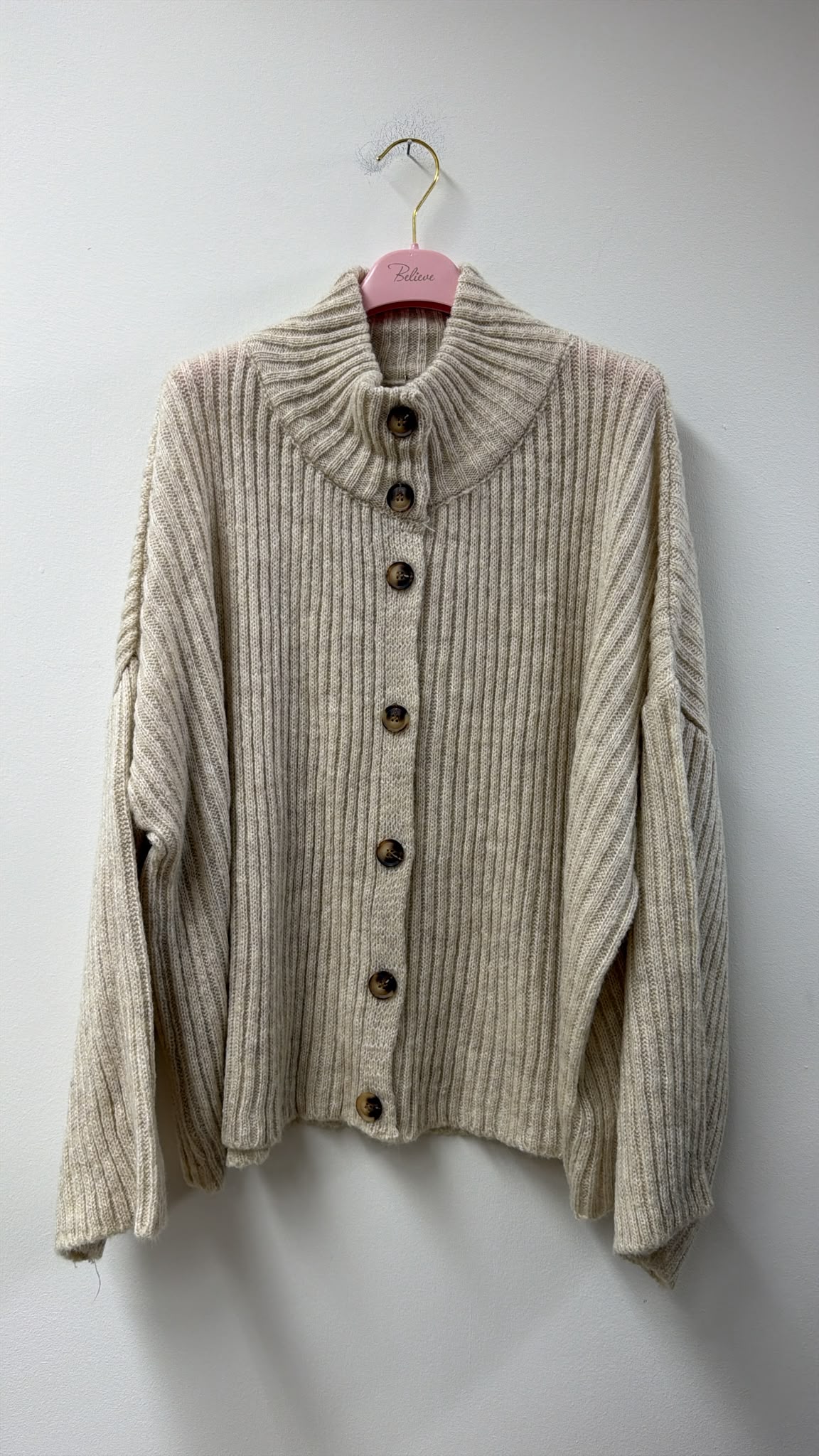 Cozy Strickjacke mit Knopfleiste I SJ0151 I 34-44 I Made in Italy