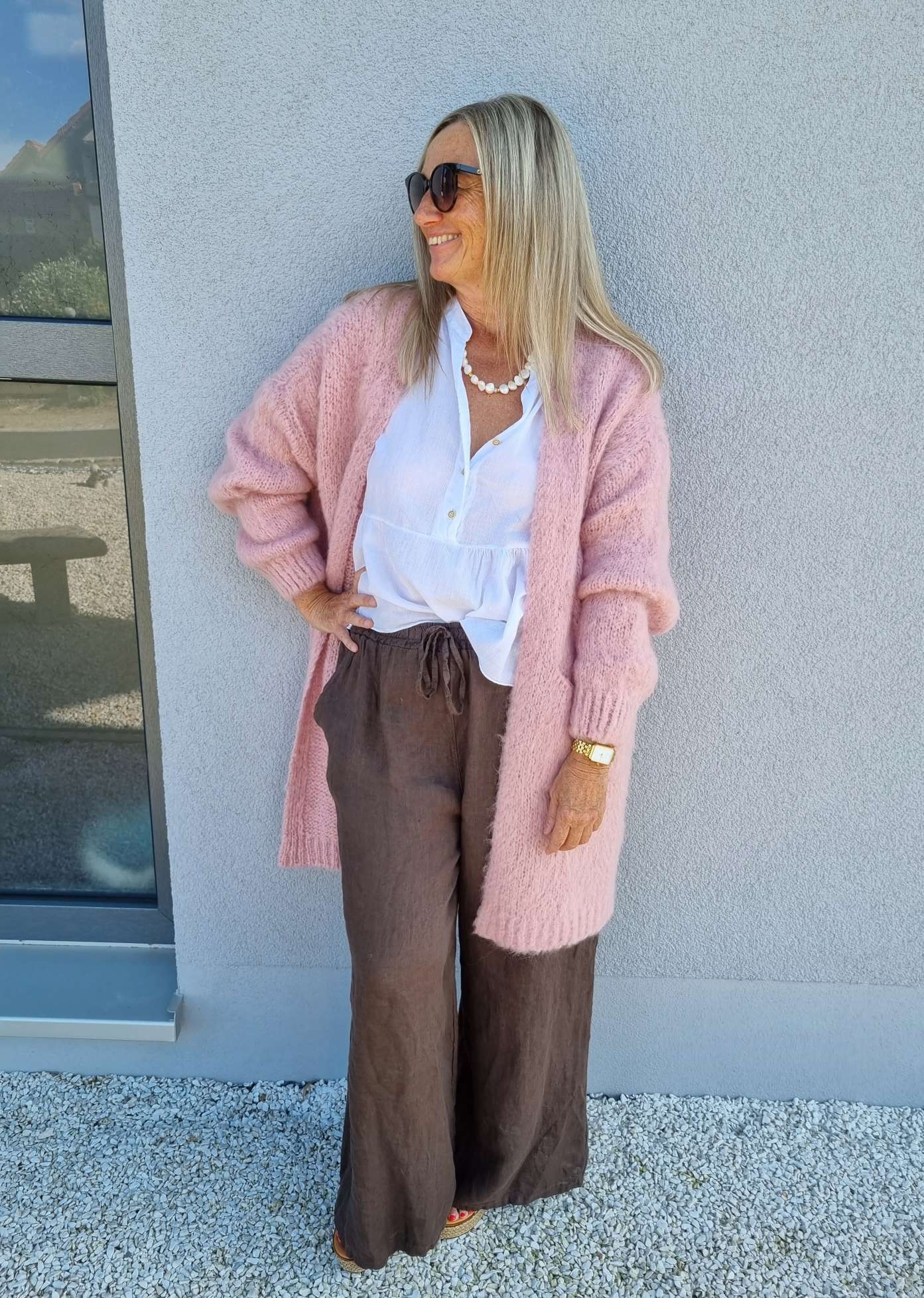 LINEN MARLENE PANT BRIGITTE BRAUN Pocket 34-42 Made in Italy weite Leinen Hose mit Taschen LINEN MARLENE PANT BRIGITTE BRAUN Pocket 34-42 Made in Italy weite Leinen Hose mit Taschen