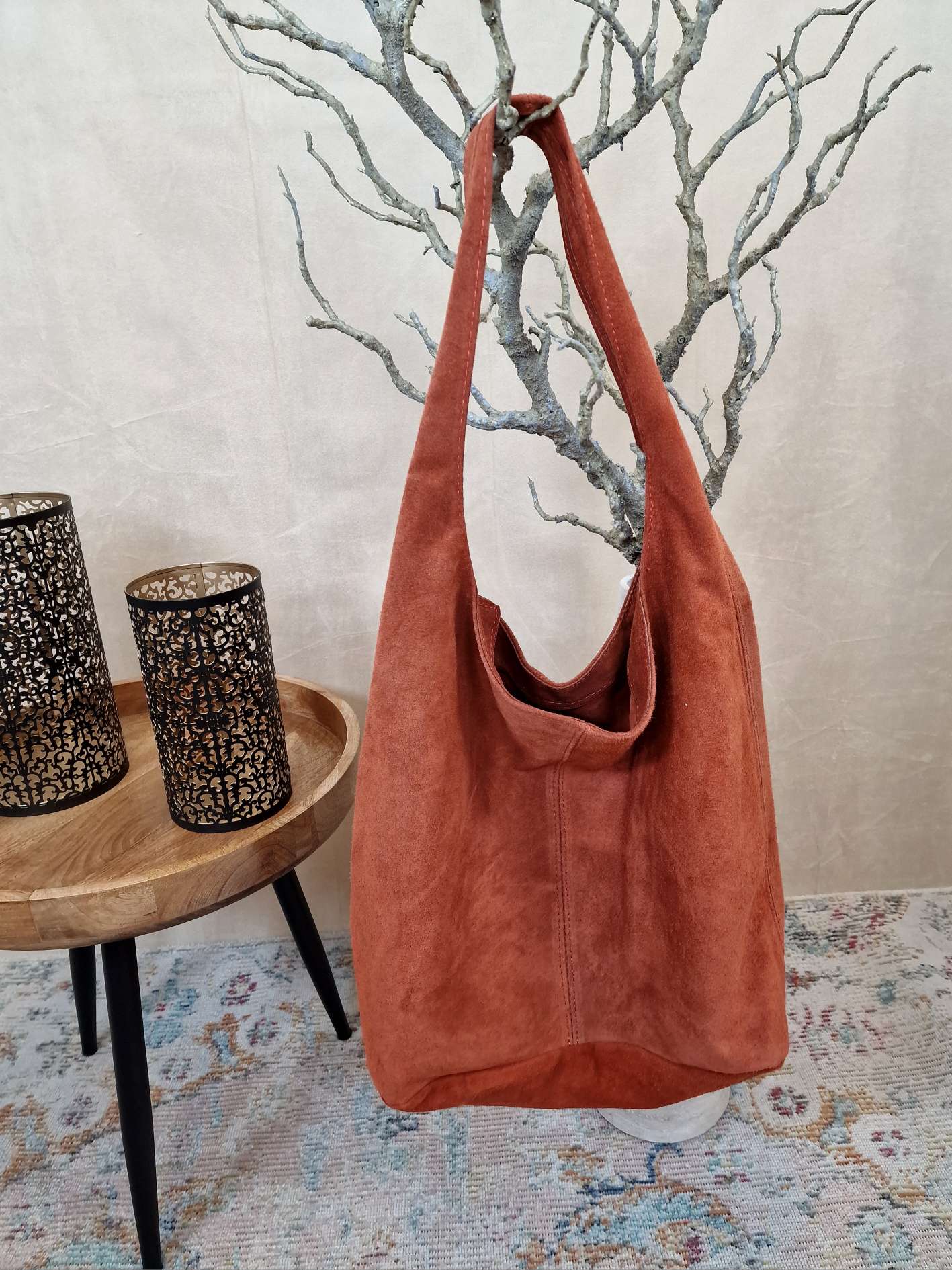 WILDLEDER SHOPPER VRONI ROST Made in Italy Leder Tasche versch. Farben WILDLEDER SHOPPER VRONI ROST Made in Italy Leder Tasche versch. Farben