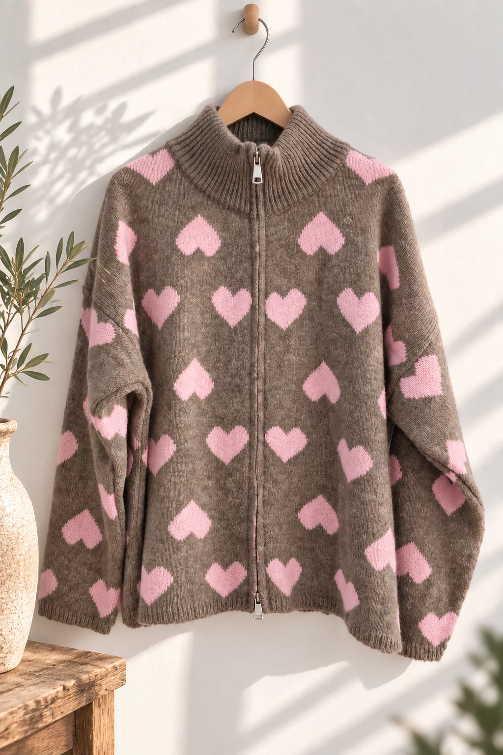 Strickjacke „Herz / Heart“ – ST0081 | Made in Italy 34-44 Strickjacke