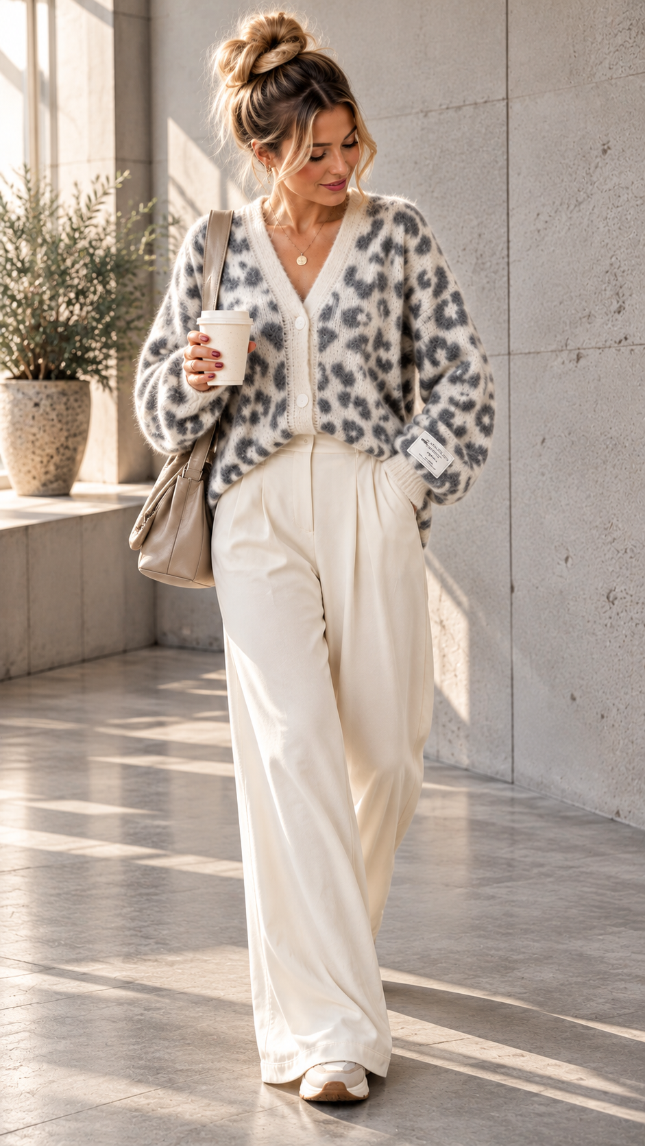 Hose Wide-Leg Butterweich mit Bundfalten HO0020 I Made in Italy 34-42/44