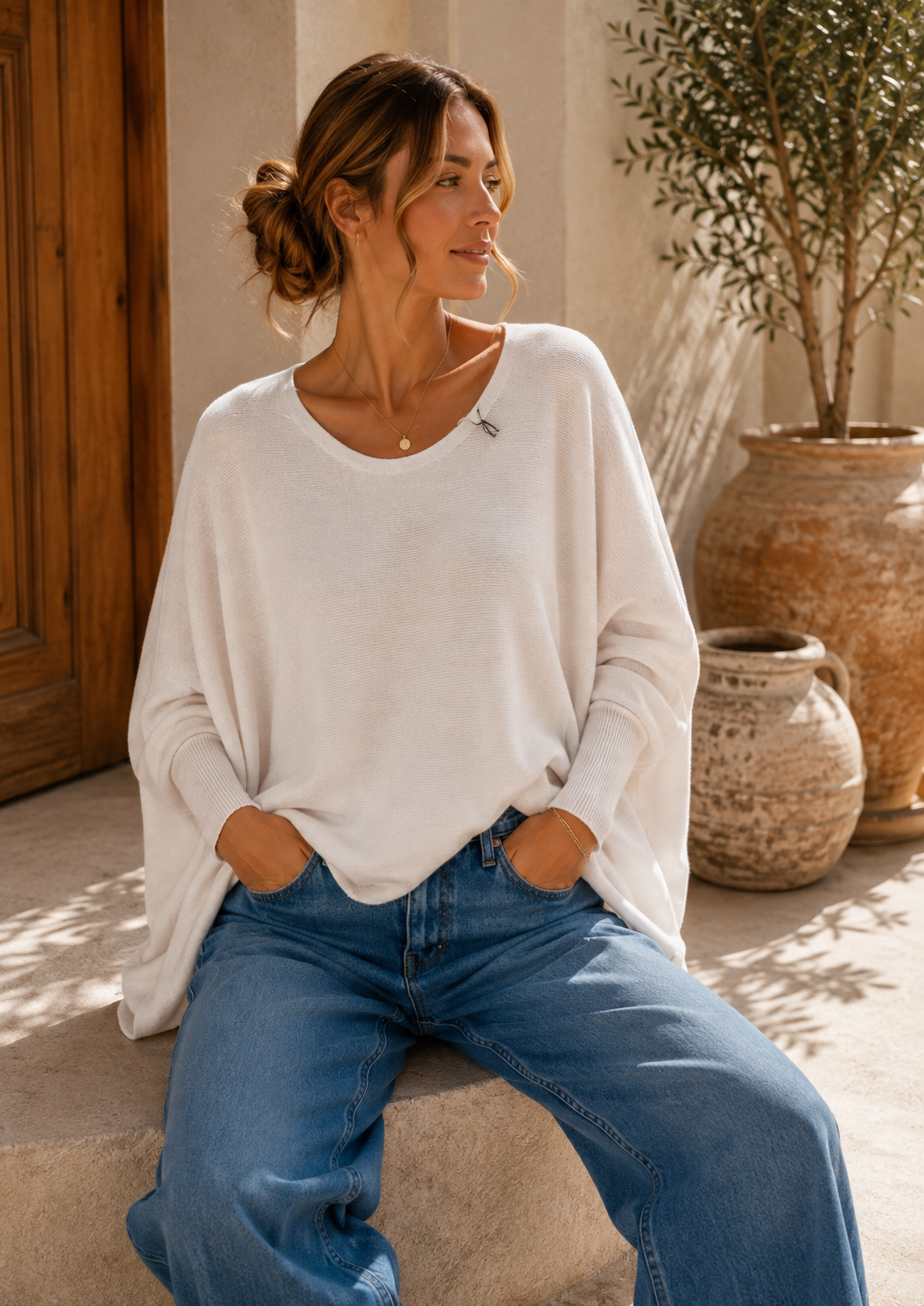 OVERSIZE KNIT SWEATER SIGRID Made in Italy 34-44/46 Strick Pullover