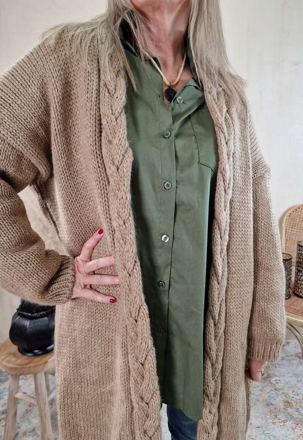 EDLER KNIT CARDIGAN BETTINA CAMEL 34-42 Made in Italy Strickjacke Strickmantel Mantel EDLER KNIT CARDIGAN BETTINA CAMEL 34-42 Made in Italy Strickjacke Strickmantel Mantel