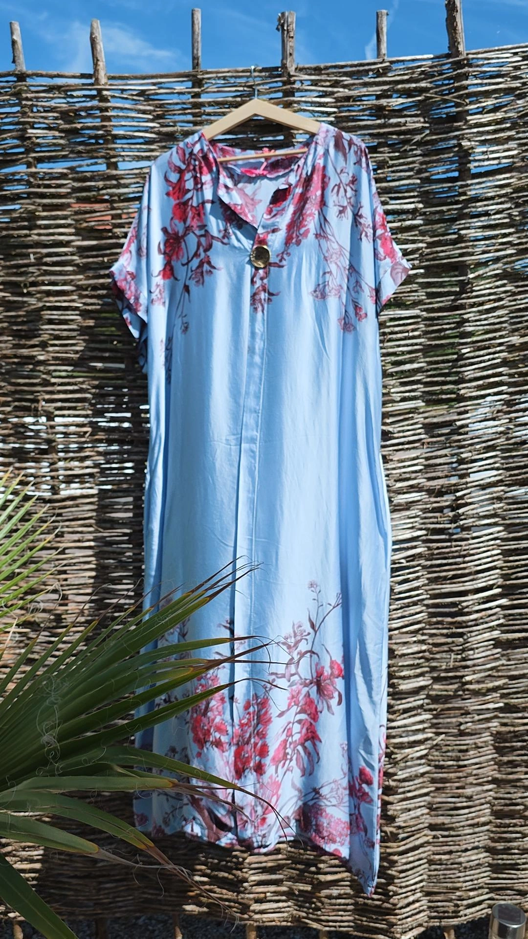 EDLES VISKOSE KLEID JAPAN GARDEN Oversize Made in Italy 34-44/46