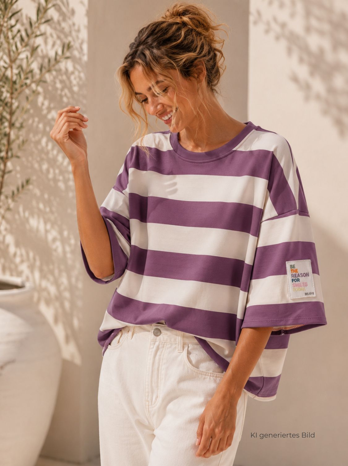 Buttersoft-Shirt „Jule“ Made in Italy passt bis Gr. 44 Streifen