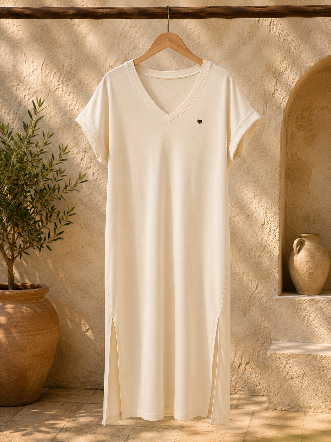 Sweatshirt-Kleid Taliya Mini Herz Made in Italy 34-42/44