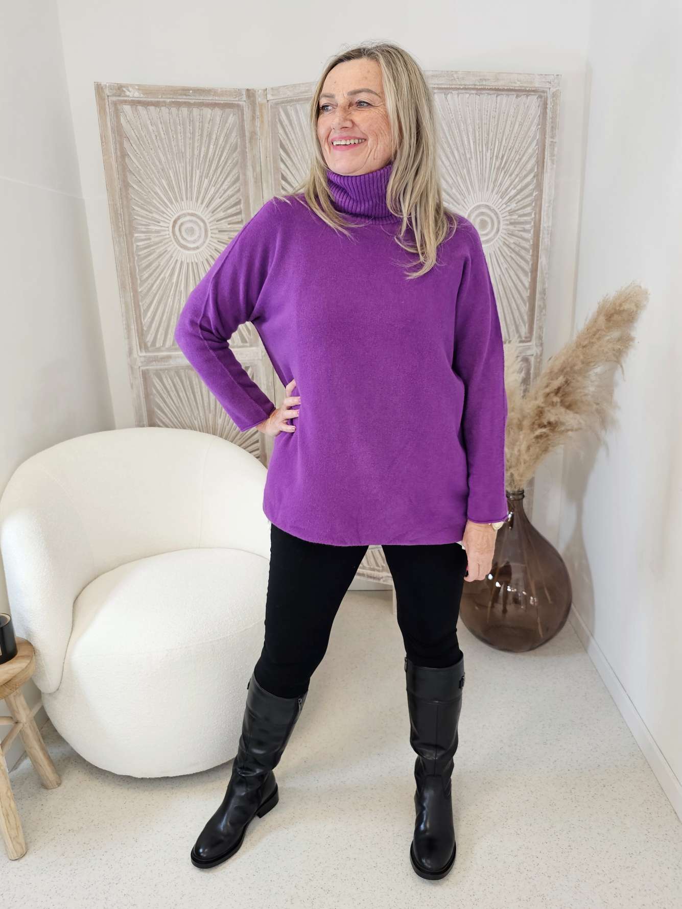 LIGHT KNIT ROLLKRAGEN ROSI Made in Italy 34 - 42 Pullover Turtleneck Sweater LIGHT KNIT ROLLKRAGEN ROSI Made in Italy 34 - 42 Pullover Turtleneck Sweater