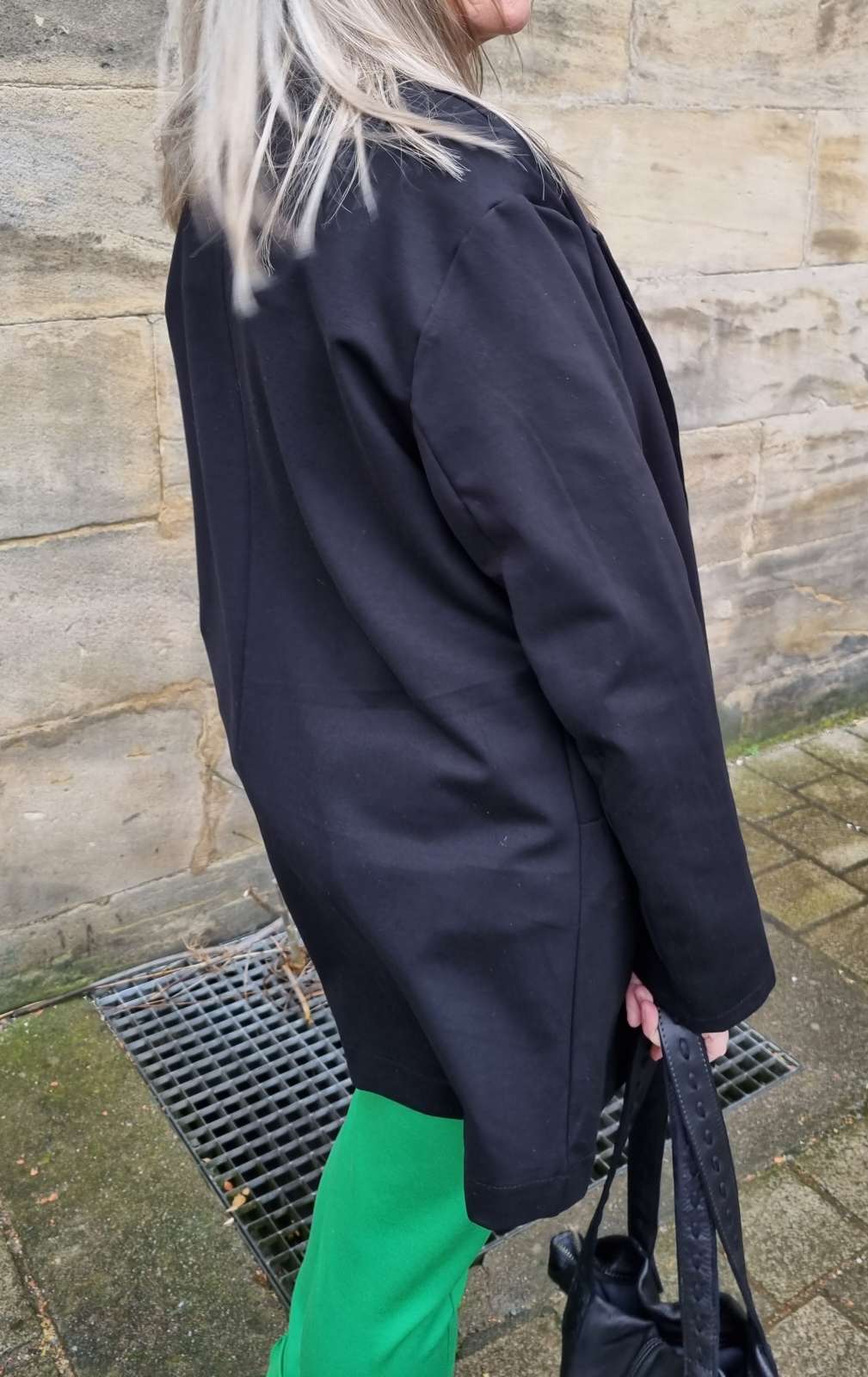 BASIC BLAZER VANESSA SCHWARZ 38-42 Made in Italy Oversize Jacke Sakko Jacket BASIC BLAZER VANESSA SCHWARZ 38-42 Made in Italy Oversize Jacke Sakko Jacket
