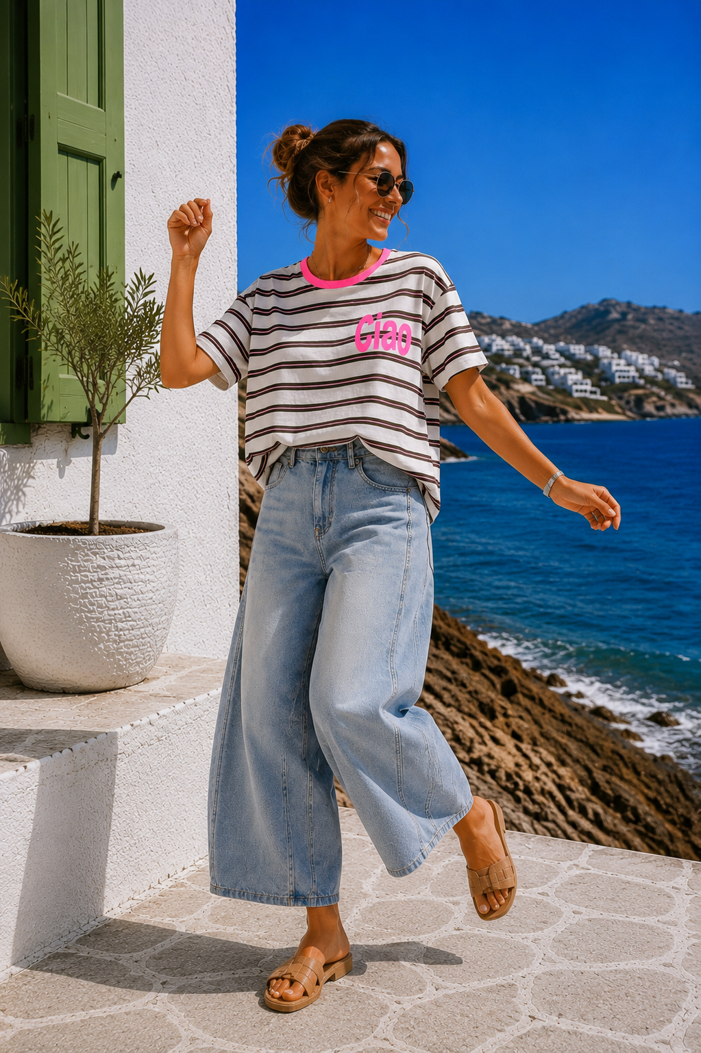 T-Shirt Stripes Ciao Nisida Made in Italy 34-40/42