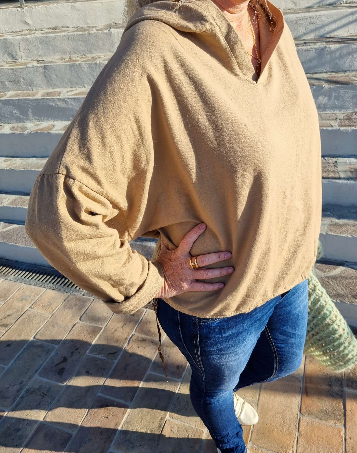 HOODIE NAOMI CAMEL Sweater Kapuze Made in Italy 34-42 Longsleeve Pullover LEO Leopard HOODIE NAOMI CAMEL Sweater Kapuze Made in Italy 34-42 Longsleeve Pullover LEO Leopard