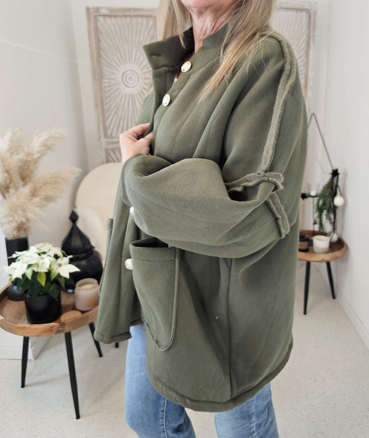 OVERSIZE SWEATSHIRT JACKE VERONA Made in Italy 34-46 Sweatshirtjacke OVERSIZE SWEATSHIRT JACKE VERONA Made in Italy 34-46 Sweatshirtjacke
