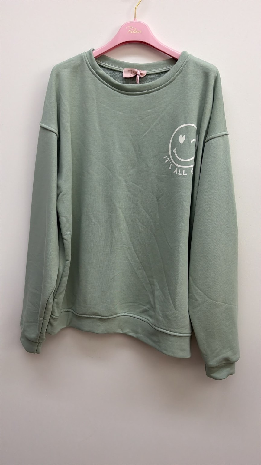 Sweatshirt „Happy Vibes NINA“ – Made in Italy