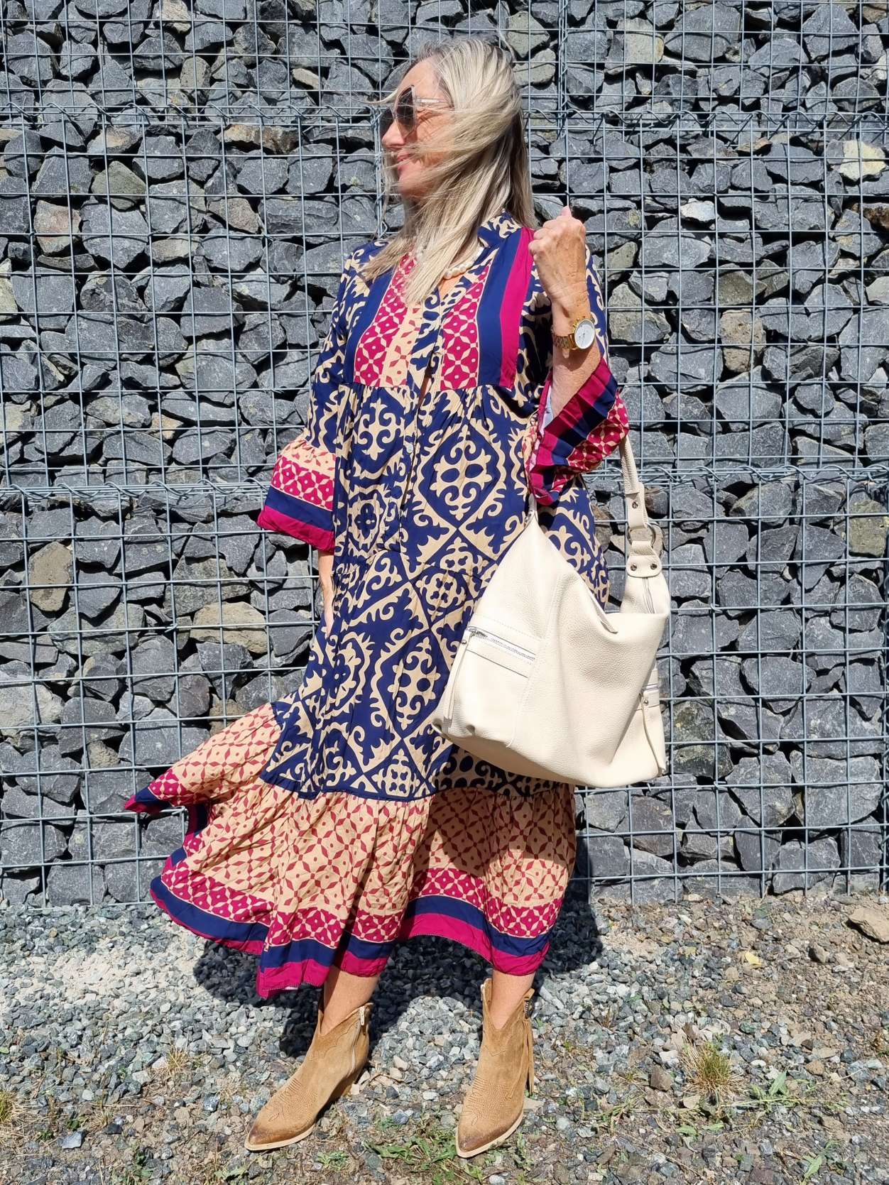 MAXI TUNIKA DRESS IRINA BLAU 34-42 Made in Italy langes Kleid Hängerchen Tunikakleid MAXI TUNIKA DRESS IRINA BLAU 34-42 Made in Italy langes Kleid Hängerchen Tunikakleid