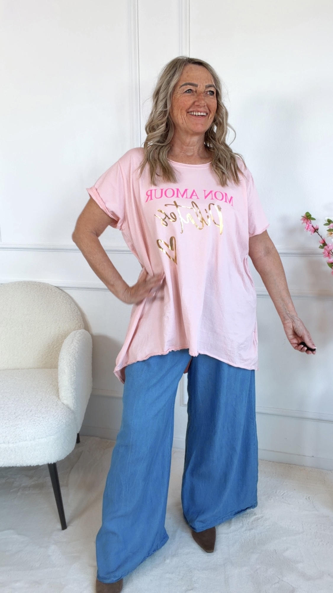 💕✨ Vokuhila-Shirt Cielavira Made in Italy 34-44/46 mon amour Pilates