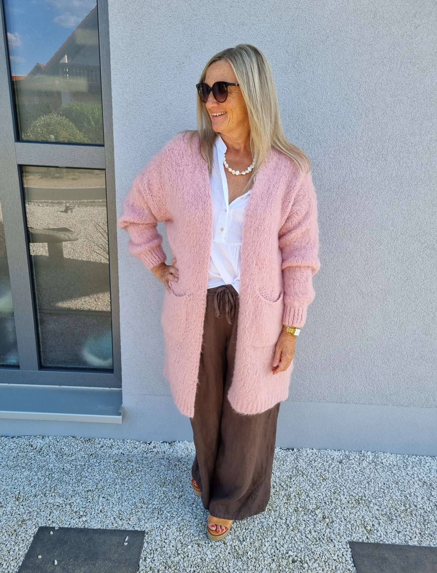 LINEN MARLENE PANT BRIGITTE BRAUN Pocket 34-42 Made in Italy weite Leinen Hose mit Taschen LINEN MARLENE PANT BRIGITTE BRAUN Pocket 34-42 Made in Italy weite Leinen Hose mit Taschen