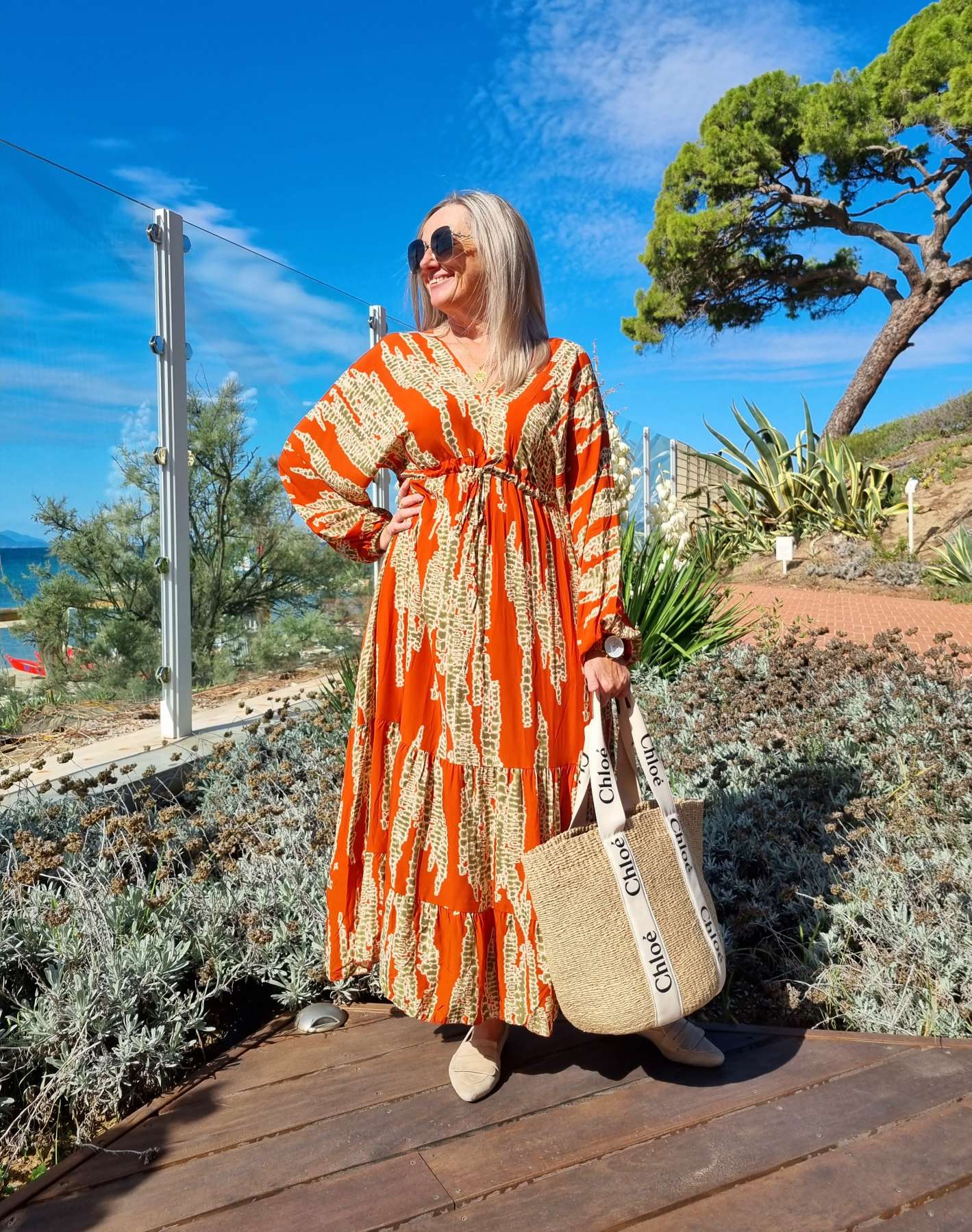 MAXI DRESS CORINNA ROT GRÜN 34-40 Made in Italy langes Kleid Tunikakleid MAXI DRESS CORINNA ROT GRÜN 34-40 Made in Italy langes Kleid Tunikakleid