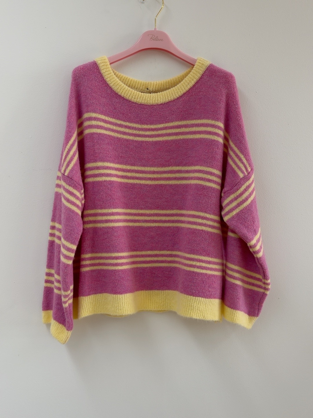 Pullover Kuschelig mit Streifen I SP0075 I Made in Italy 34-42/44