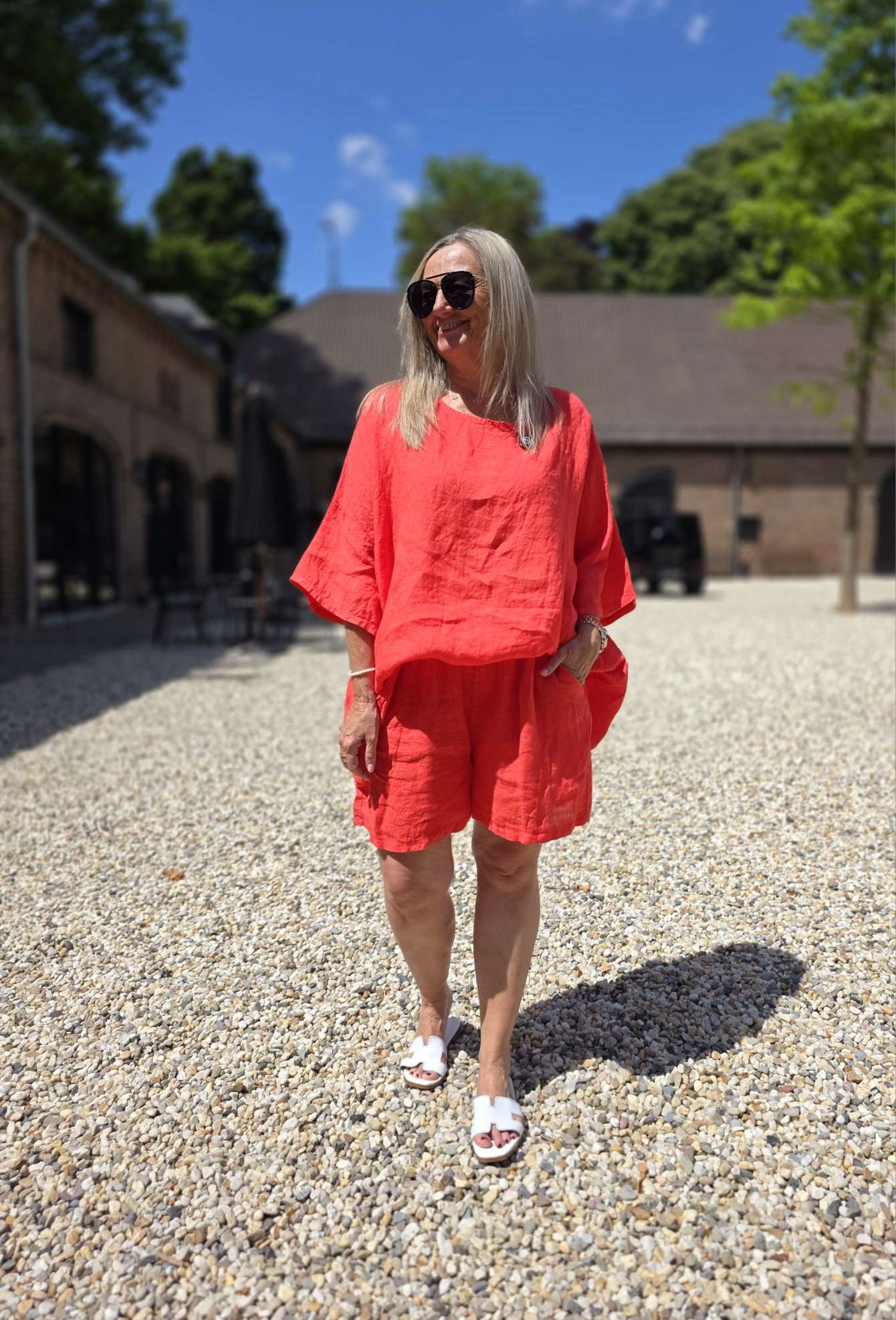 LINEN SHORTS BONITA KURZ Made in Italy 34-42 Leinenshort
