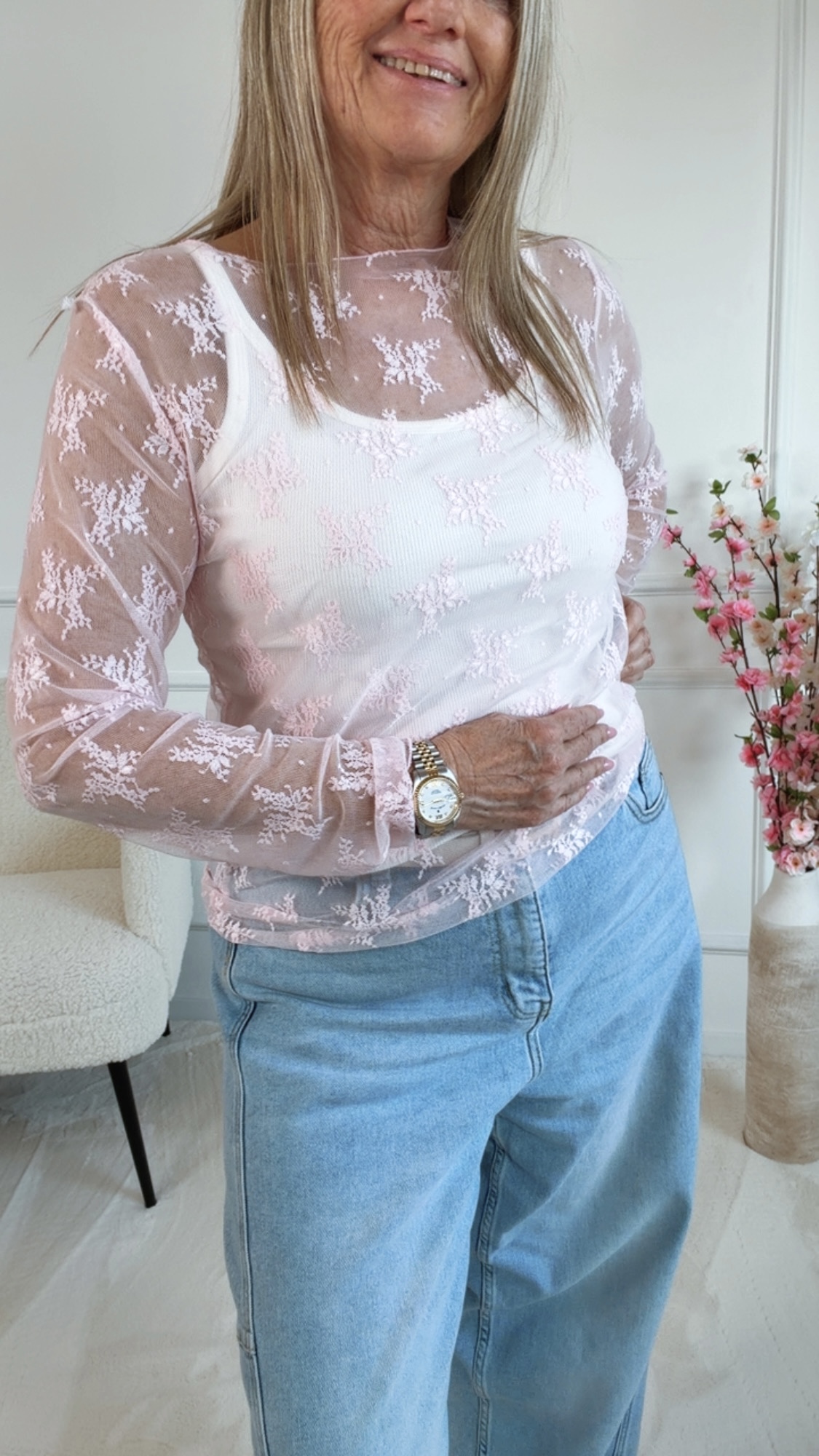 SPITZENSHIRT ARIELLE Made in Italy 34 - 40