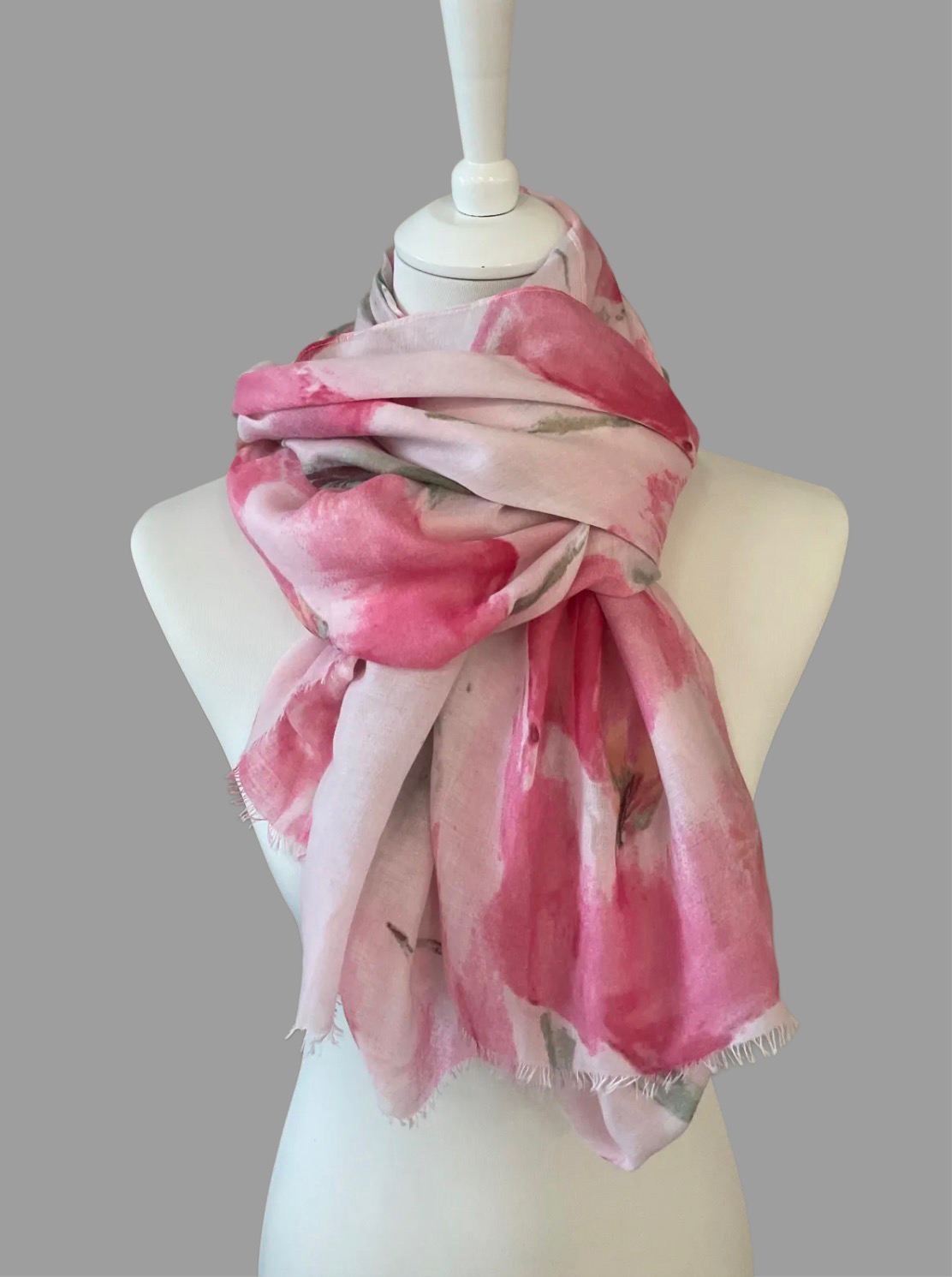 Aquarellblüten Schal „Soft Bloom“ Italy Style