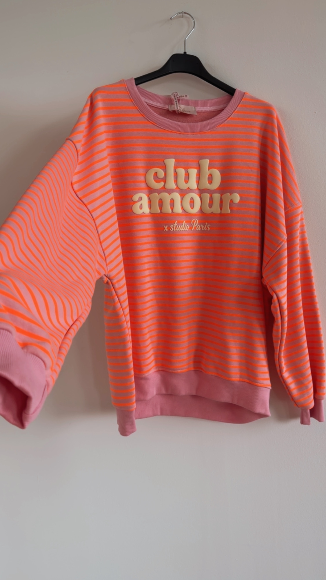 Sweatshirt / Sweater No. SW010 | Streifenlook | Oversize | Made in Italy | passt bis Größe 42/44