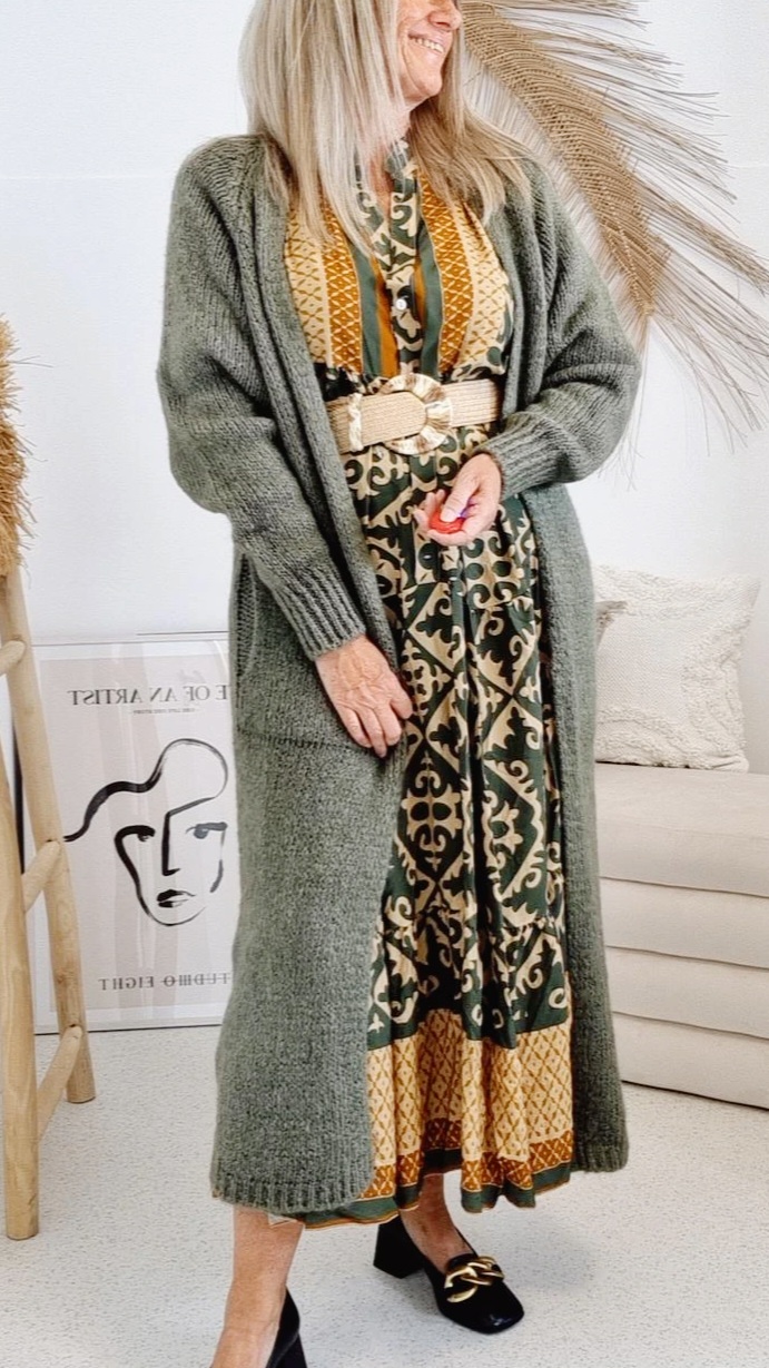 EDLER KNIT CARDIGAN CHRISTIN KHAKI MOHAIR 34-42 Made in Italy Strickjacke Strickmantel Mantel EDLER KNIT CARDIGAN CHRISTIN KHAKI MOHAIR 34-42 Made in Italy Strickjacke Strickmantel Mantel