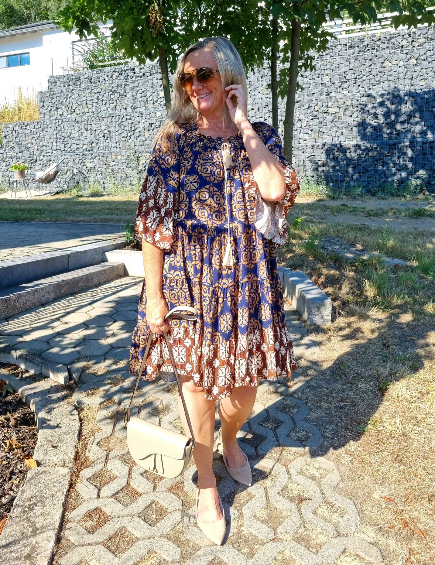 SHORT TUNIKA DRESS GIULIA BLUE 34-42 Made in Italy kurzes Kleid Hängerchen Tunikakleid SHORT TUNIKA DRESS GIULIA BLUE 34-42 Made in Italy kurzes Kleid Hängerchen Tunikakleid