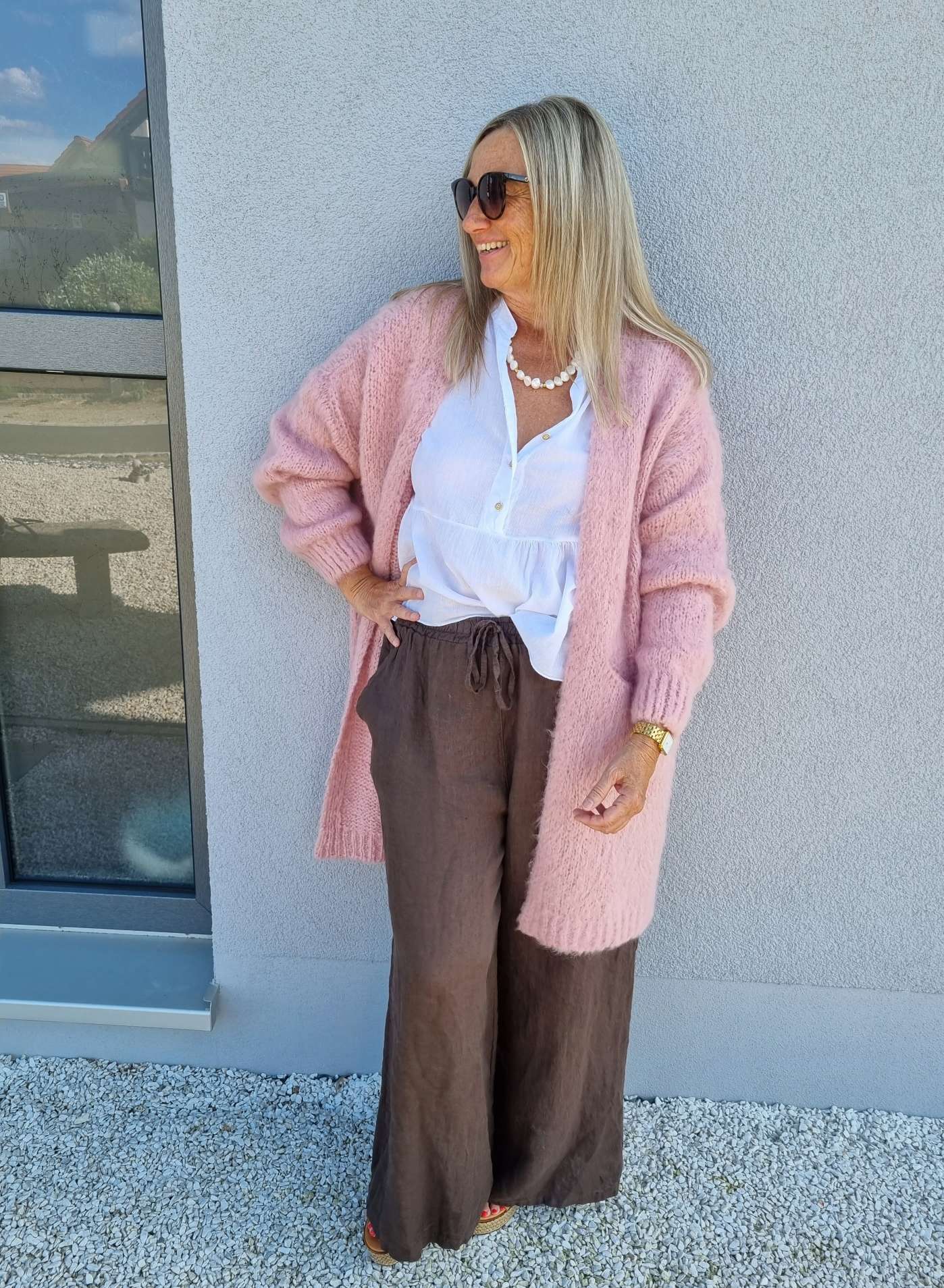 LINEN MARLENE PANT BRIGITTE BRAUN Pocket 34-42 Made in Italy weite Leinen Hose mit Taschen LINEN MARLENE PANT BRIGITTE BRAUN Pocket 34-42 Made in Italy weite Leinen Hose mit Taschen