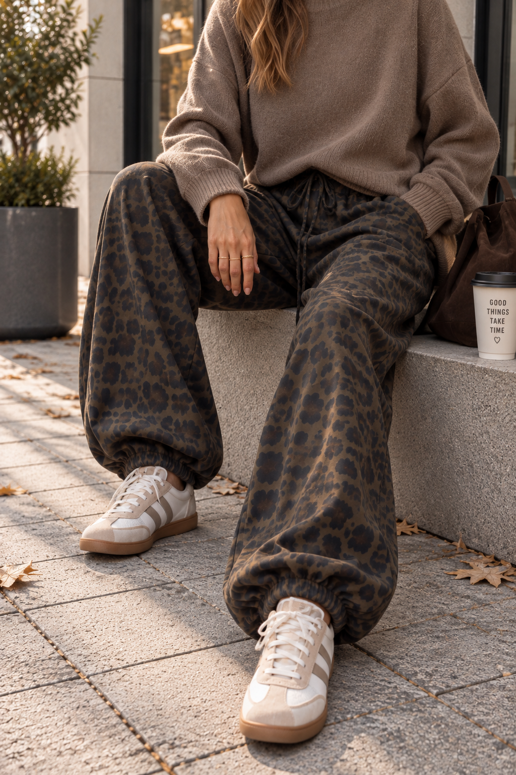 Ballon-Jogpant lässige Basic Pants für jeden Tag I JP0140 I Made in Italy 34-42/44