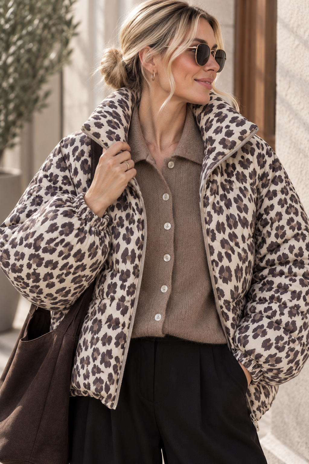 Jacke Puffy Monika LEO – lässiger Allrounder für die Übergangszeit Made in Italy 34-42