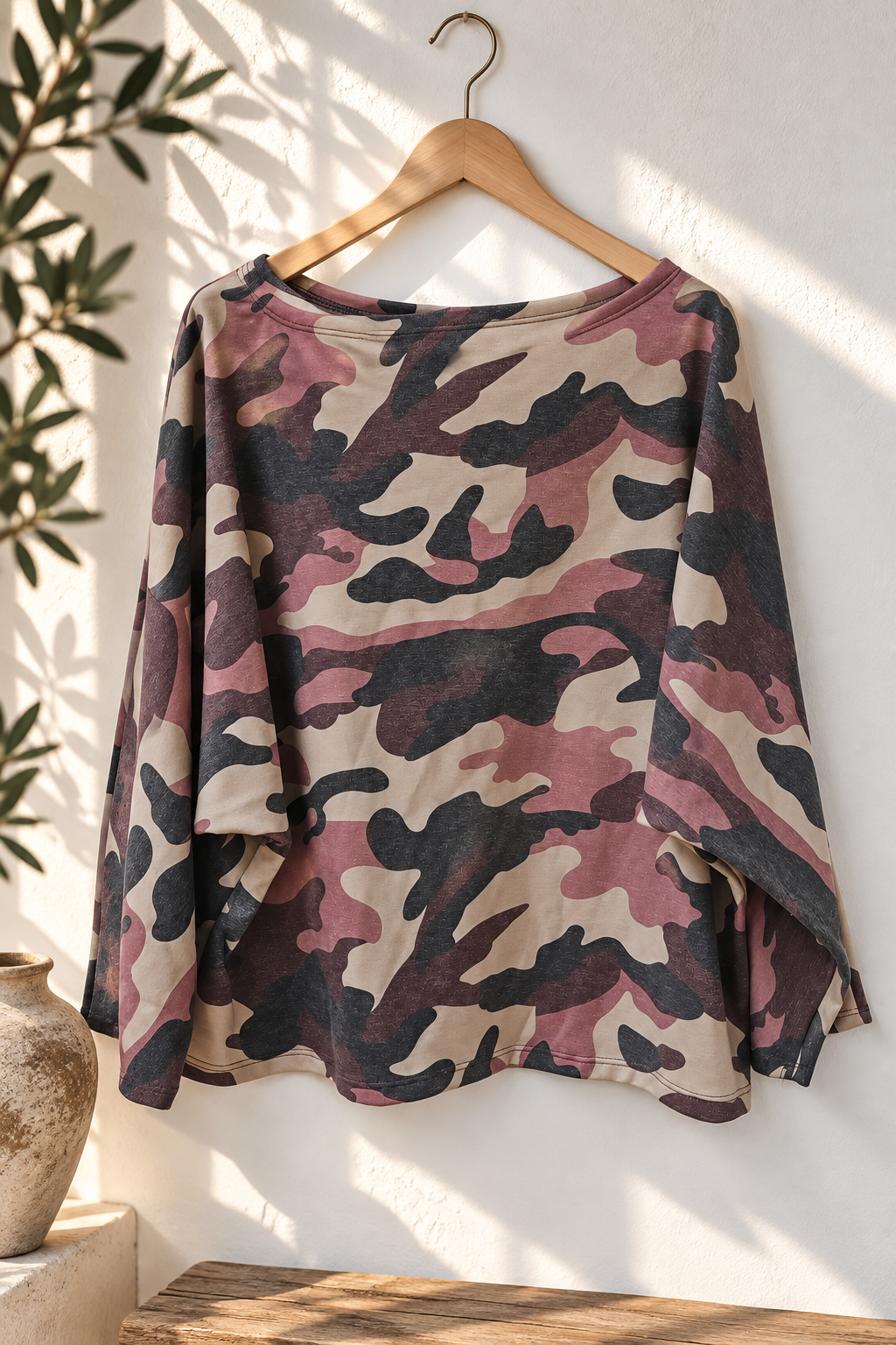 LONGSLEEVE CAMOUFLAGE Made in Italy Gr. 36 - 46 LS0108 Sweater